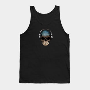 Dark Skull Deejay with Estonian Flag Tank Top